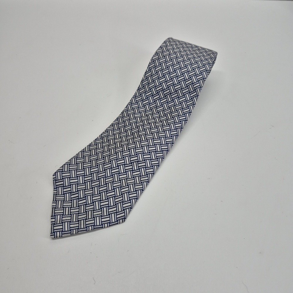 VTG Polo Ralph Lauren Blue Knotted Tie Mens Silk Made in USA